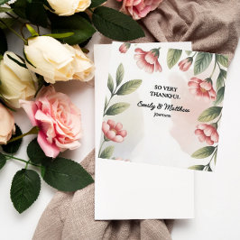 Tarjeta de agradecimiento al moderno diseñador flo