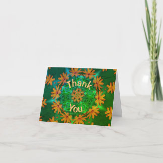 Tarjeta de agradecimiento al naranja Daisy Flower