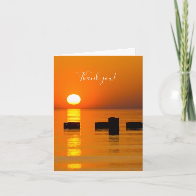 Tarjeta de agradecimiento al Naranja Galore Mornin (Anverso)