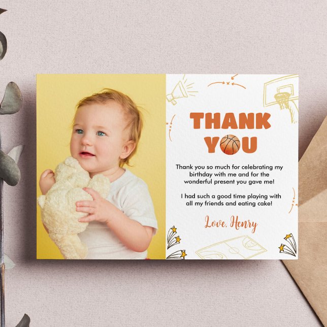 Tarjeta de agradecimiento al niño de baloncesto po (Subido por el creador)