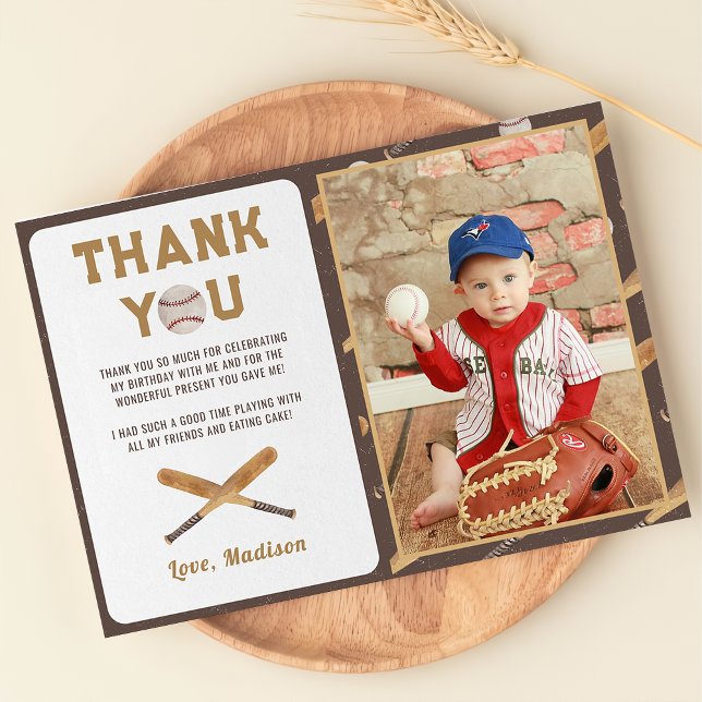Tarjeta de agradecimiento al niño de béisbol Birda (Subido por el creador)