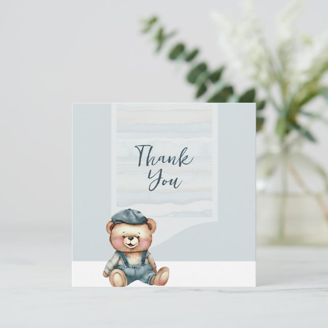 Tarjeta de agradecimiento al Oso Casual Charming (Anverso de pie)