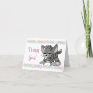 Tarjeta de agradecimiento al Pacificador rosa Gray