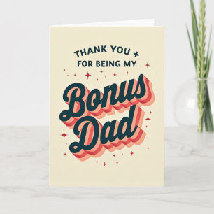 Tarjeta de agradecimiento al papá del bono retro