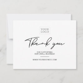 Tarjeta de agradecimiento al paquete de negocios d