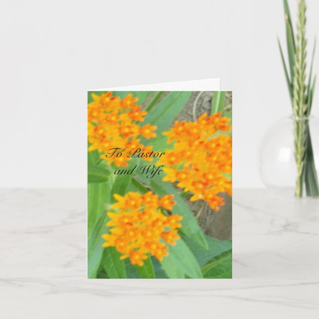 Tarjeta De Agradecimiento Al pastor y a la esposa (Anverso)