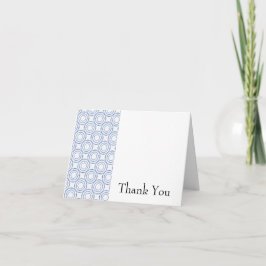 Tarjeta de agradecimiento al patrón azul de círcul