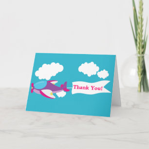 Tarjeta de agradecimiento al pequeño Chica del avi