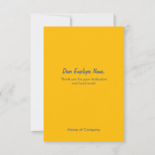 Tarjeta de agradecimiento al personal del día labo