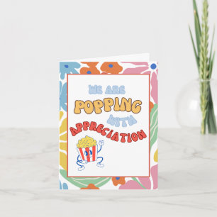 Tarjeta de agradecimiento al personal del equipo d