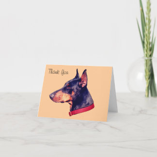 Tarjeta de agradecimiento al Personalizable Doberm