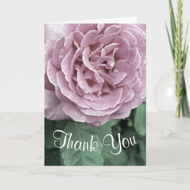 Tarjeta de agradecimiento al Personalizable rosa (Anverso)