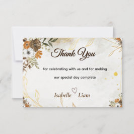Tarjeta de agradecimiento al personalizable Rustic