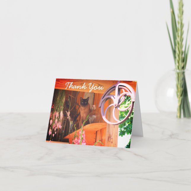 Tarjeta de agradecimiento al Personalizable Siamés (Anverso)