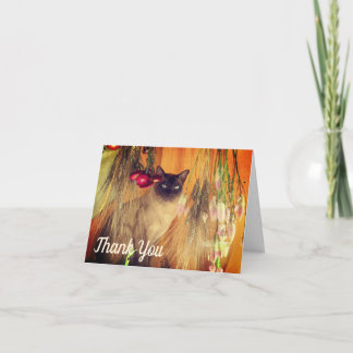 Tarjeta de agradecimiento al Personalizable Siamés