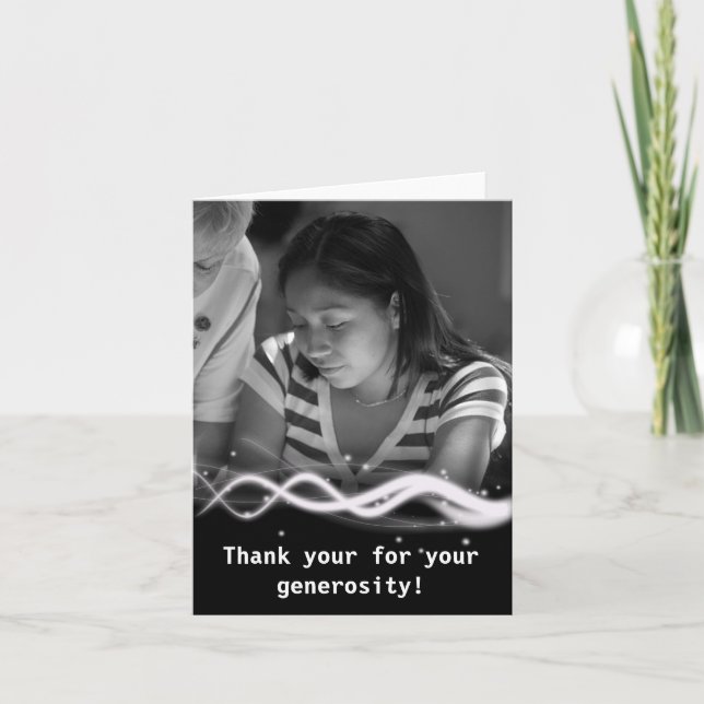 Tarjeta de agradecimiento al personalizado : Foto  (Anverso)