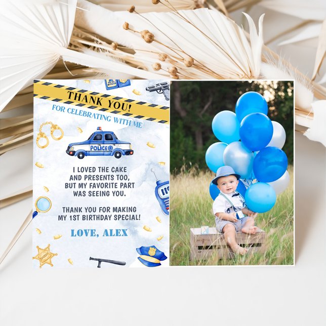 Tarjeta de agradecimiento al policía por fiesta de (Subido por el creador)