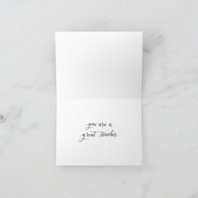 Tarjeta de agradecimiento al profesor (Interior)