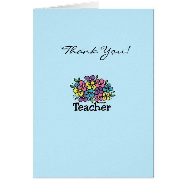 Tarjeta de agradecimiento al profesor Blooms (Frente)