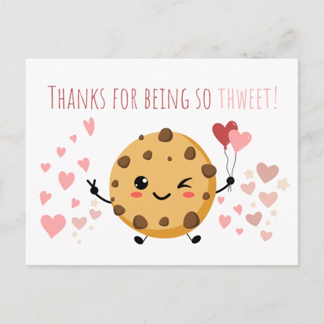 Tarjeta de agradecimiento al profesor de cookie so (Anverso)