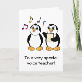 Tarjeta de agradecimiento al profesor de voz