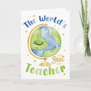 Tarjeta de agradecimiento al profesor del mundo –