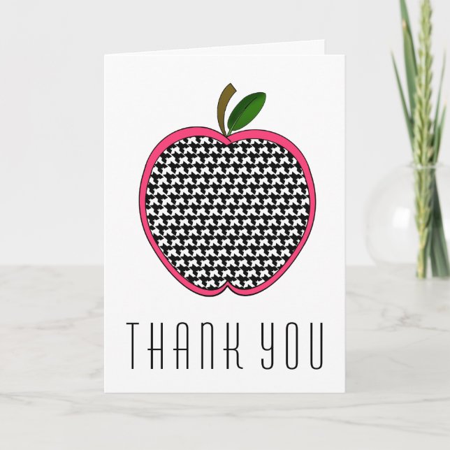 Tarjeta de agradecimiento al profesor - Manzana Ho (Anverso)