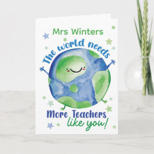 Tarjeta de agradecimiento al profesor mundial – Gl