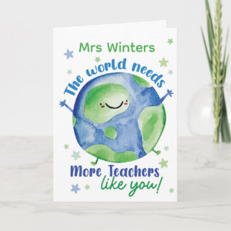 Tarjeta de agradecimiento al profesor mundial – Gl