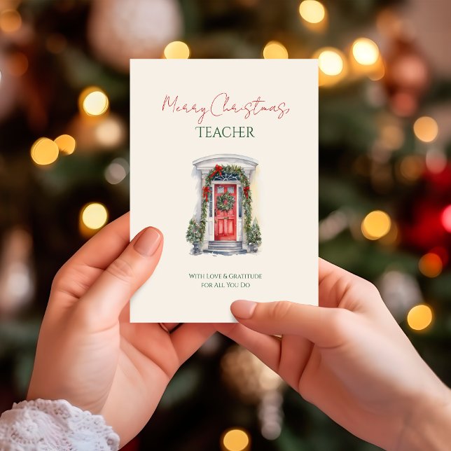 Tarjeta de agradecimiento al profesor navidad - Fe (Subido por el creador)