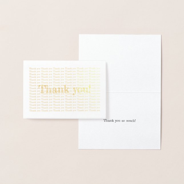 Tarjeta de agradecimiento al Relieve metalizado (Demostración)