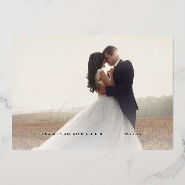 Tarjeta de agradecimiento al Rosa de fotos boda Sc (Anverso)