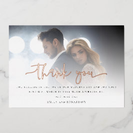 Tarjeta de agradecimiento al Rosa Gold Real Reliev