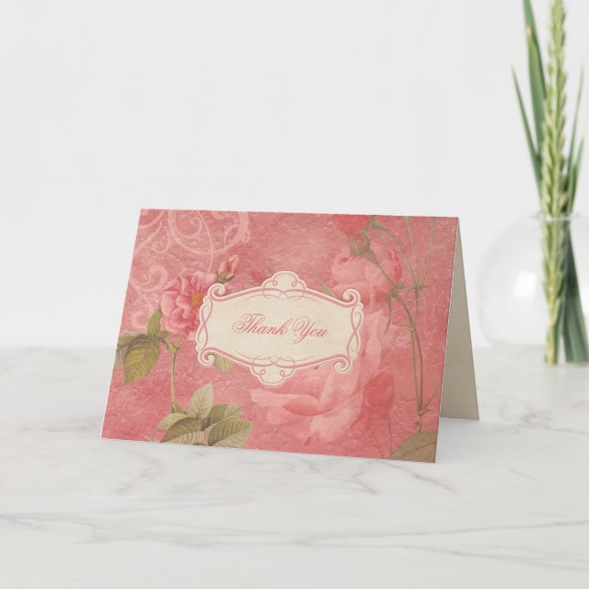 Tarjeta de agradecimiento al Rosa victoriano (Anverso)