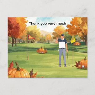 Tarjeta de agradecimiento al saludo de otoño del D