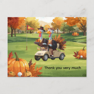 Tarjeta de agradecimiento al saludo de otoño del D
