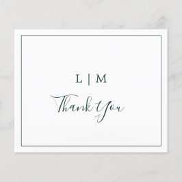 Tarjeta de agradecimiento al simple Boda de presup