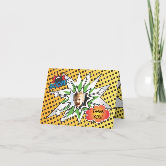 Tarjeta de agradecimiento al superhéroe de histori (Anverso)