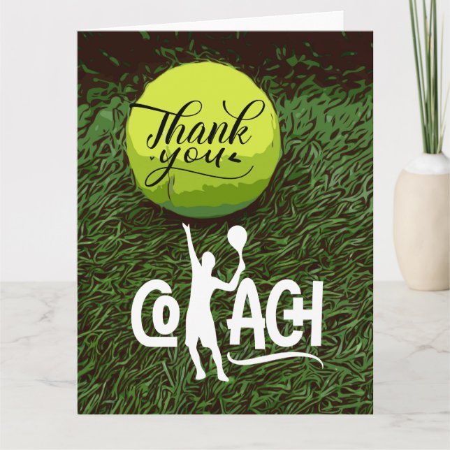 Tarjeta de agradecimiento al Tennis Coach (Anverso)