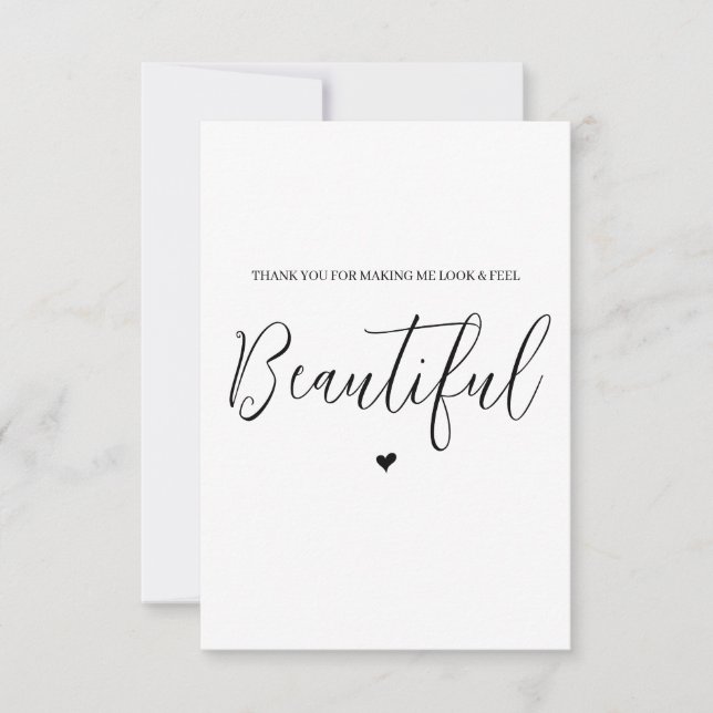 Tarjeta de agradecimiento al vendedor boda - Cabel (Anverso)
