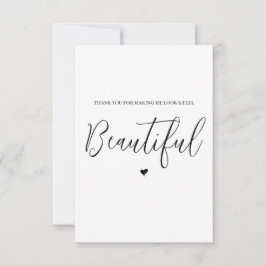 Tarjeta de agradecimiento al vendedor boda - Cabel