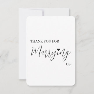 Tarjeta de agradecimiento al vendedor boda - Funci