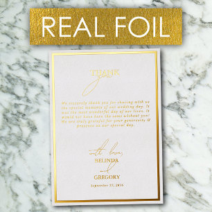 Tarjeta de agradecimiento al verdadero Boda de Rel