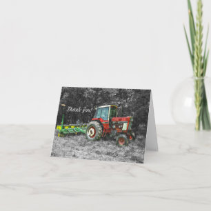 Tarjeta de agradecimiento al viejo Tractor Interna