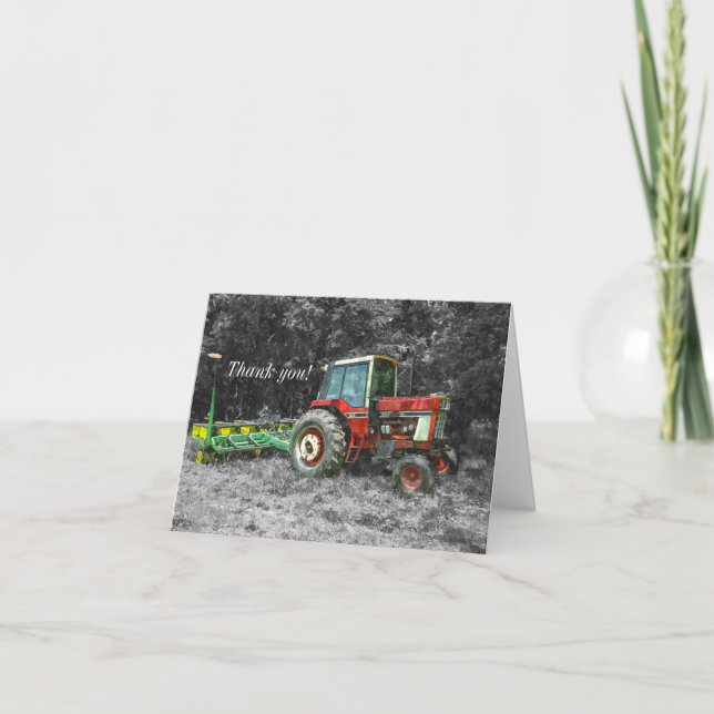 Tarjeta de agradecimiento al viejo Tractor Interna (Anverso)