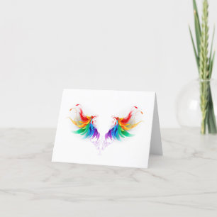 Tarjeta De Agradecimiento Alas del arco iris fluidas