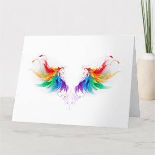 Tarjeta De Agradecimiento Alas del arco iris fluidas