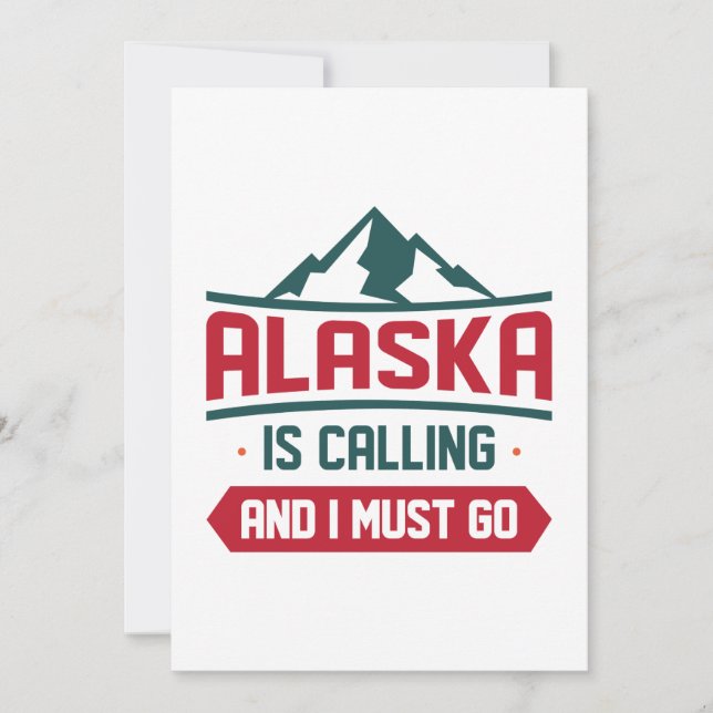 Tarjeta De Agradecimiento Alaska Está Llamando Y Debo Ir (Anverso)