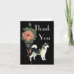 Tarjeta De Agradecimiento Alaskan Malamute Gracias Notecard