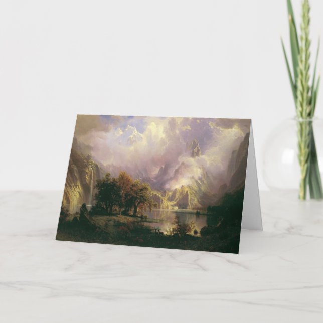 Tarjeta De Agradecimiento Albert Bierstadt "Rocky Mountain Landscape" 1870 (Anverso)